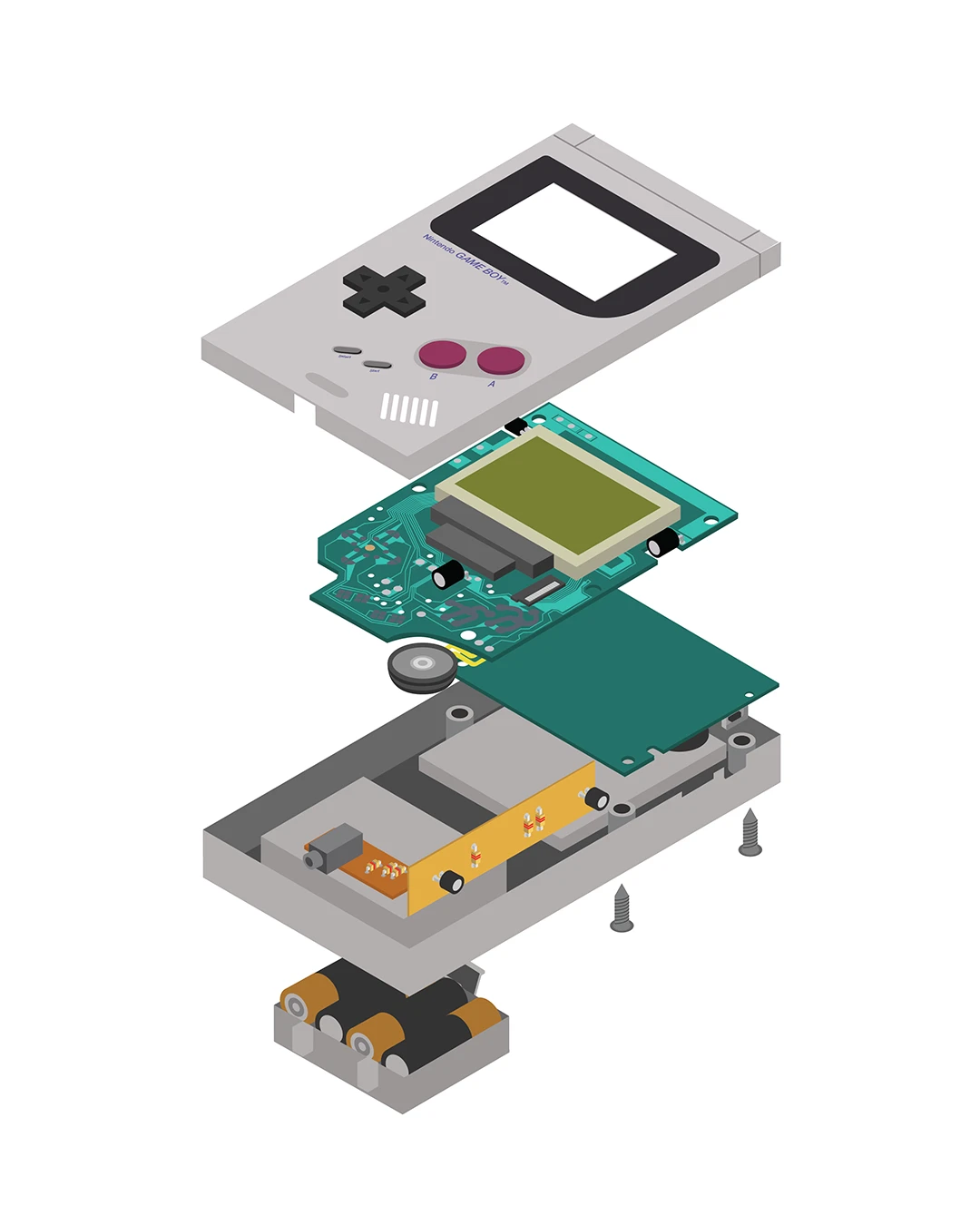 Exploded View Gameboy — 3